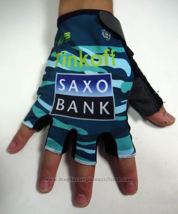 2015 Saxo Bank Tinkoff Guanti Corti Ciclismo